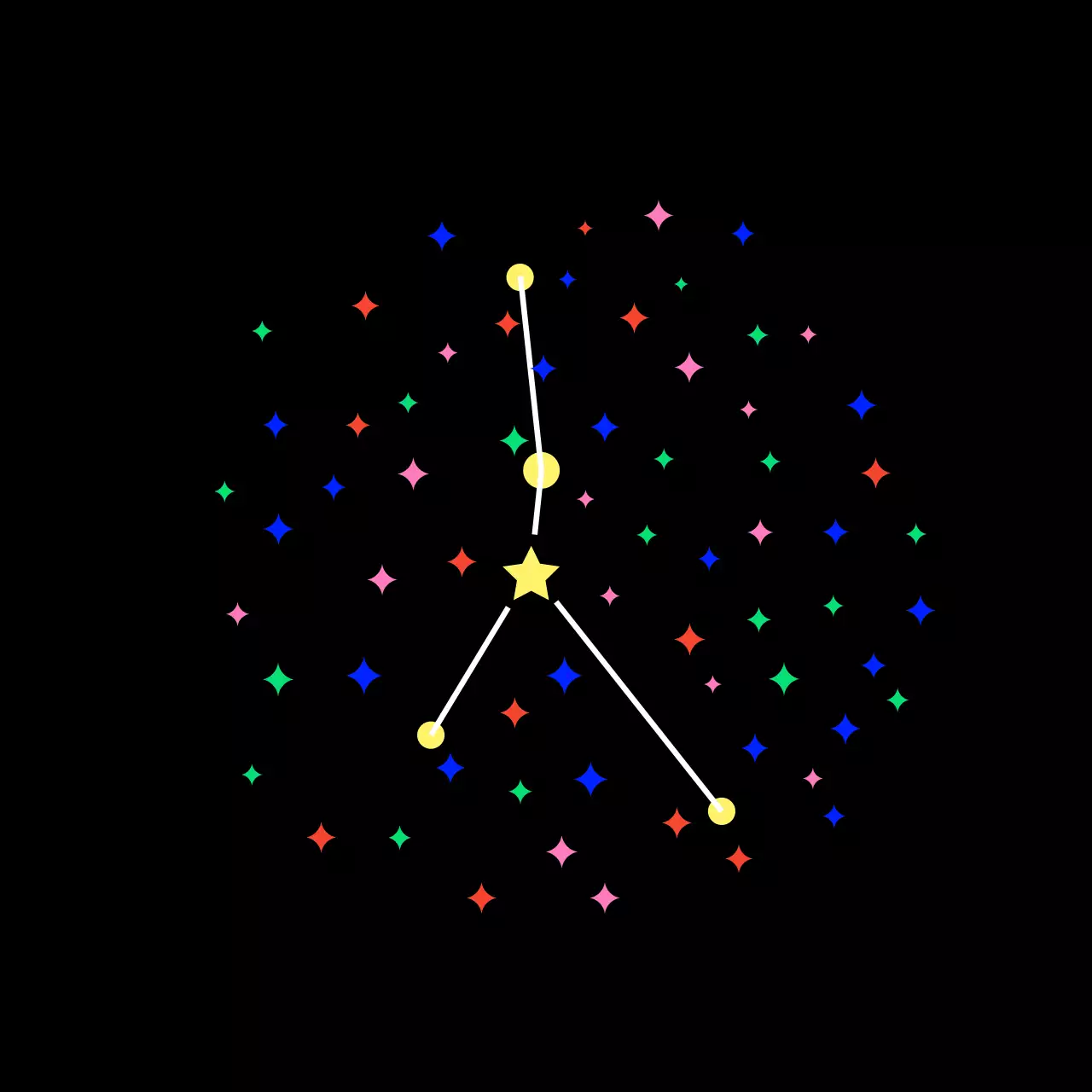 검정 심플 반짝 별자리