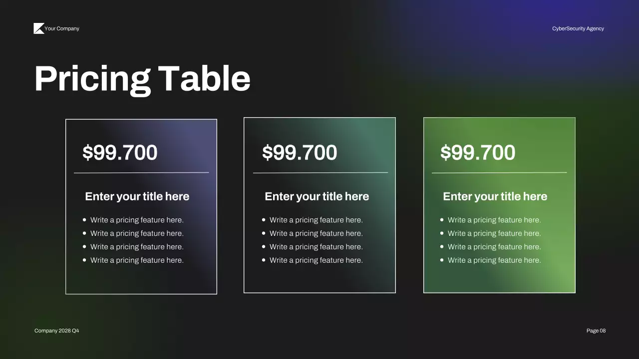 Green Modern Cybersecurity Pitch Presentation