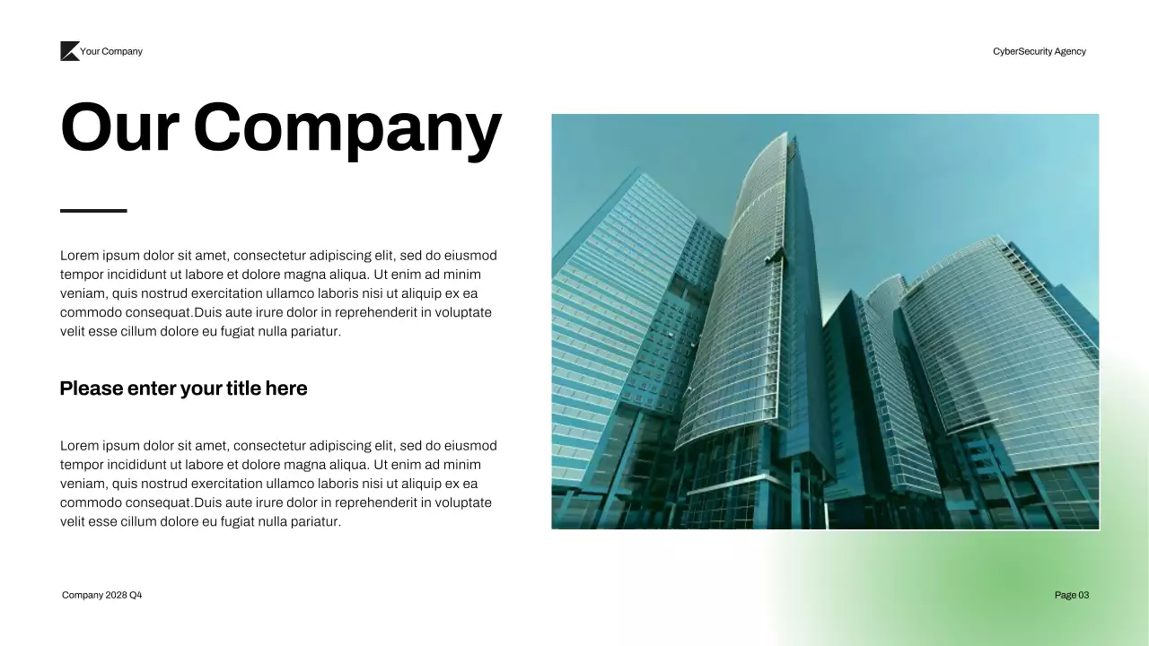 Green Modern Cybersecurity Pitch Presentation