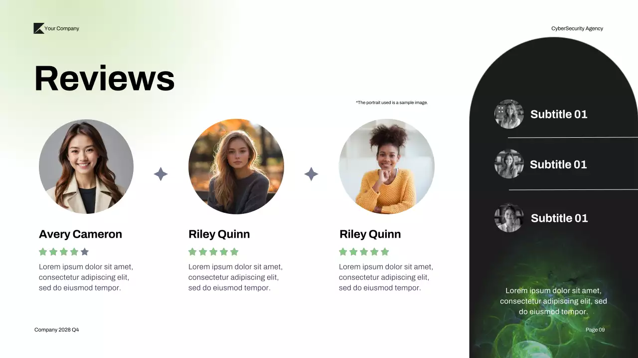 Green Modern Cybersecurity Pitch Presentation