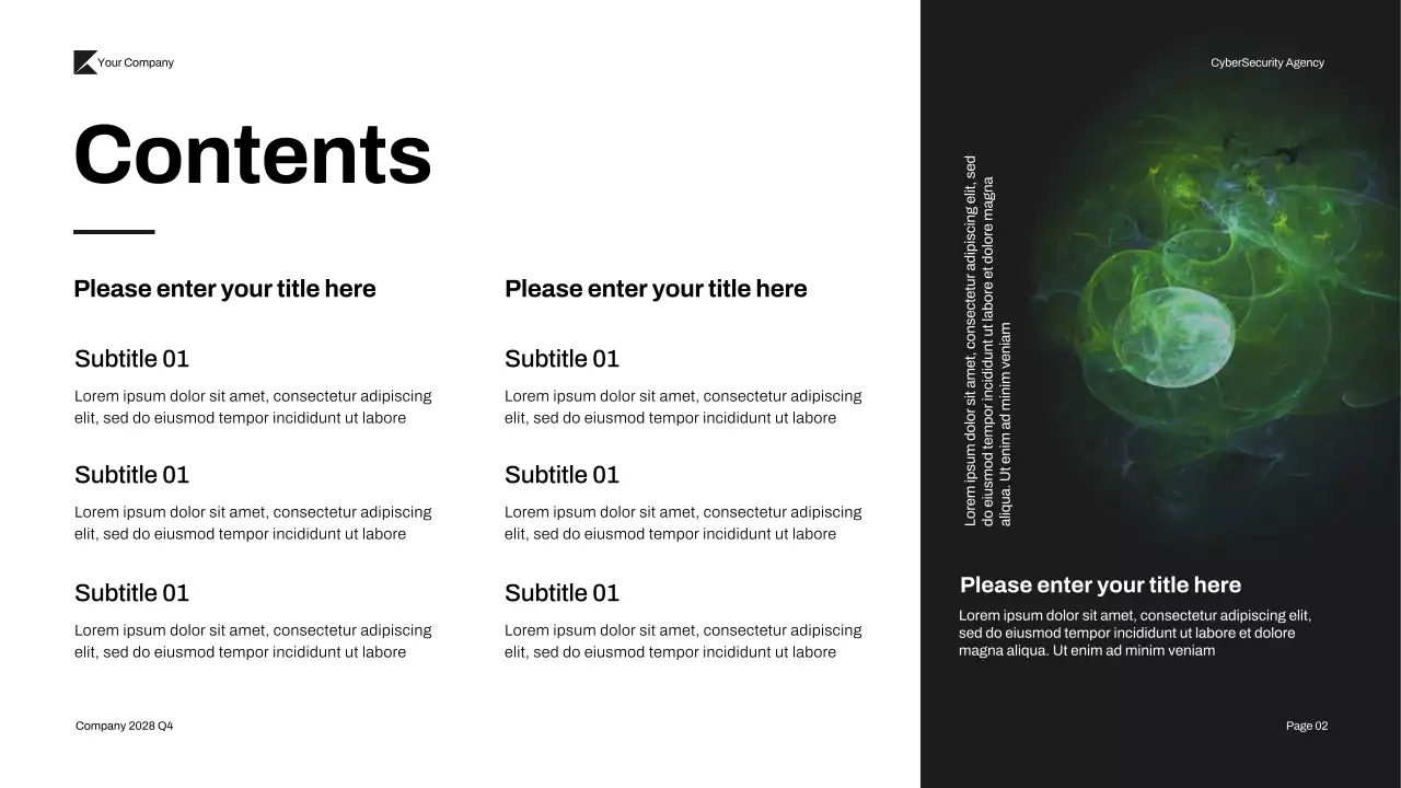 Green Modern Cybersecurity Pitch Presentation