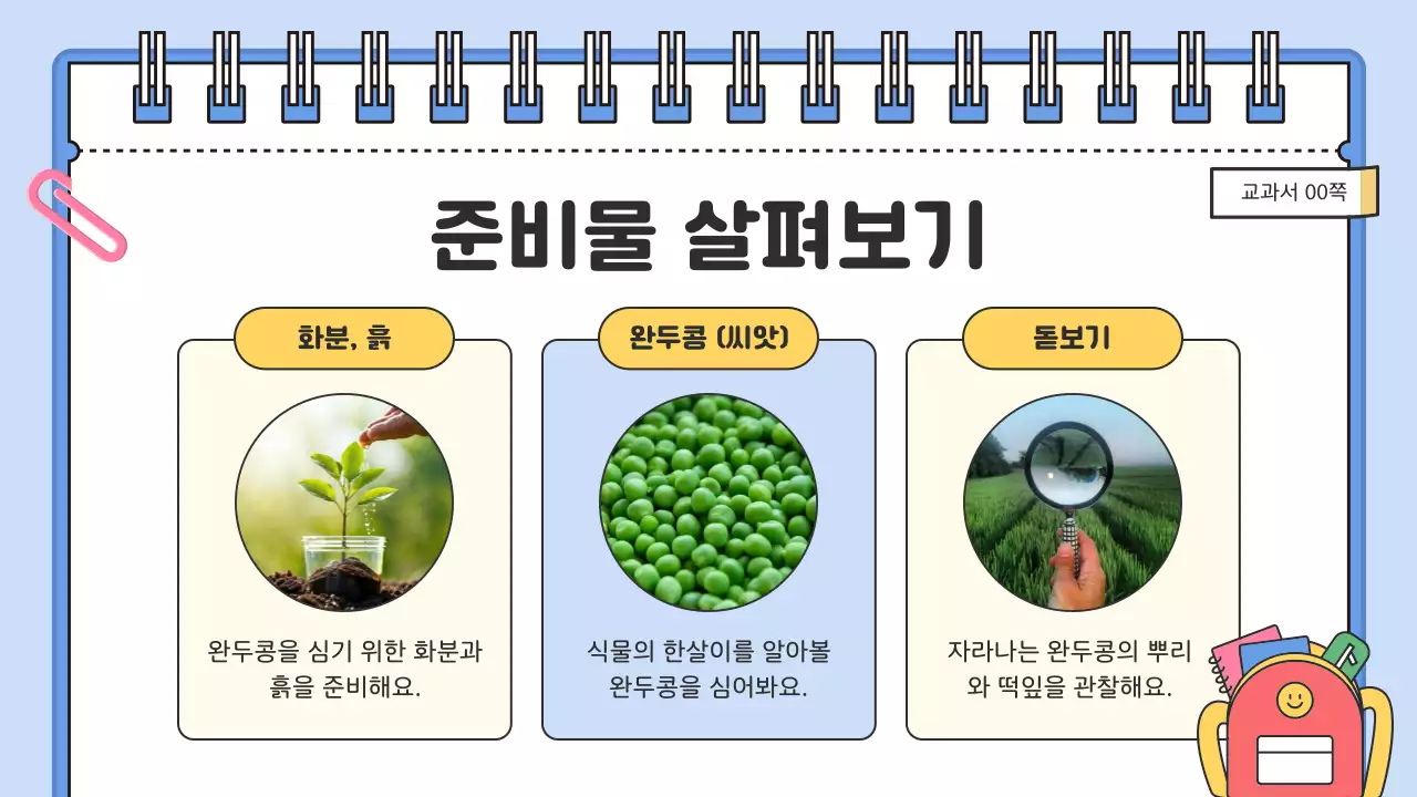 하늘색 아기자기한 과학 교육 자료