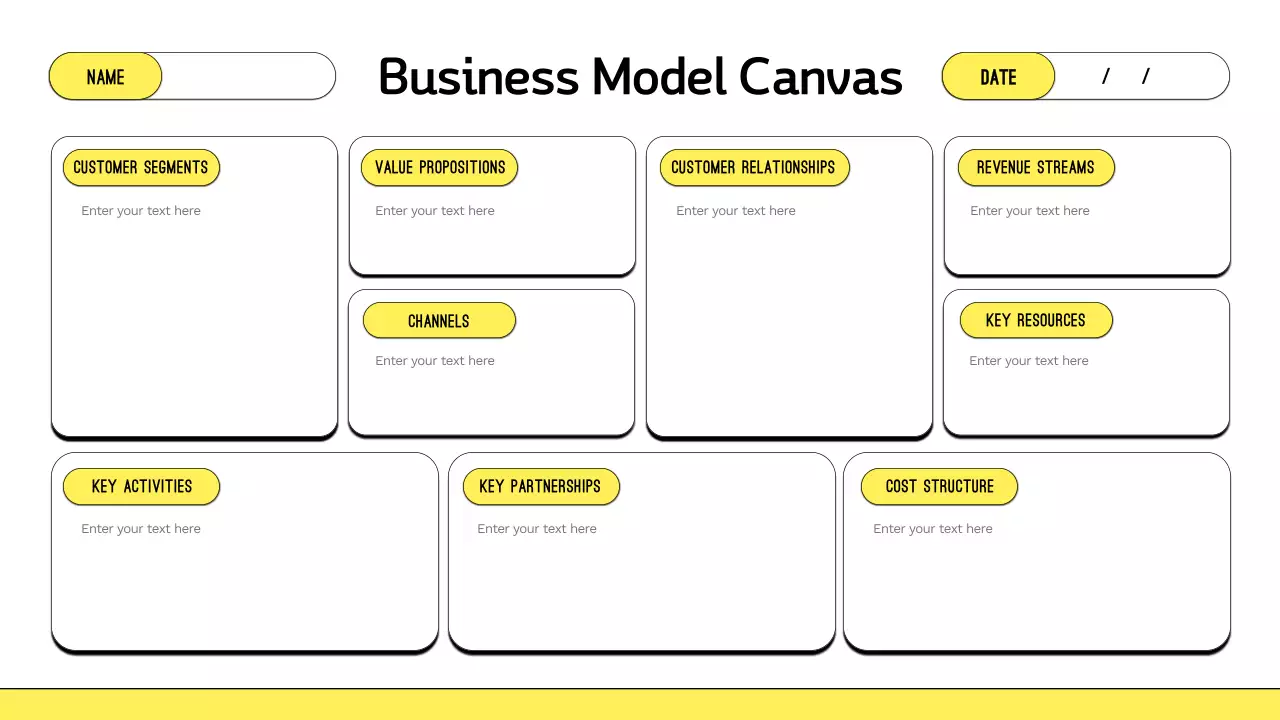 Yellow Simple Business Model Infographic
