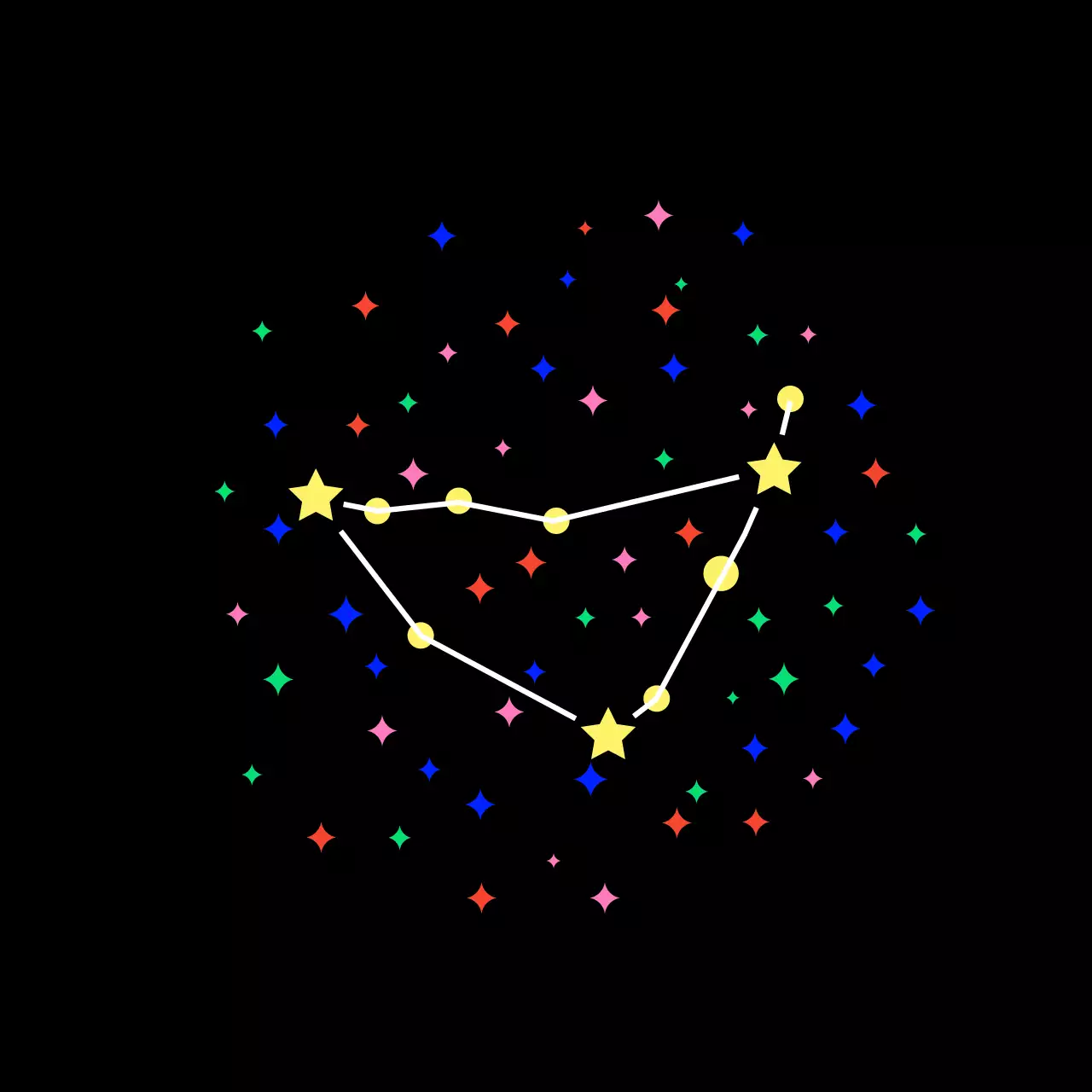 Konstelasi Gemerlap Hitam Sederhana