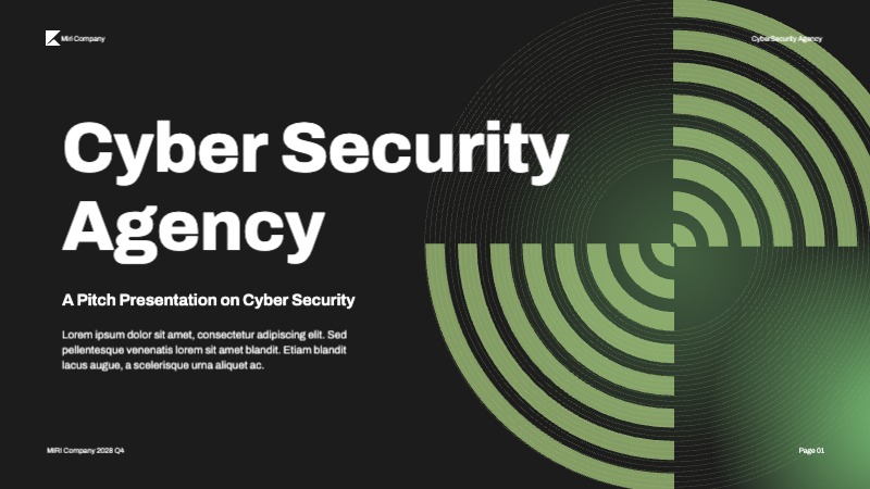 Green Modern Cybersecurity Pitch Presentation