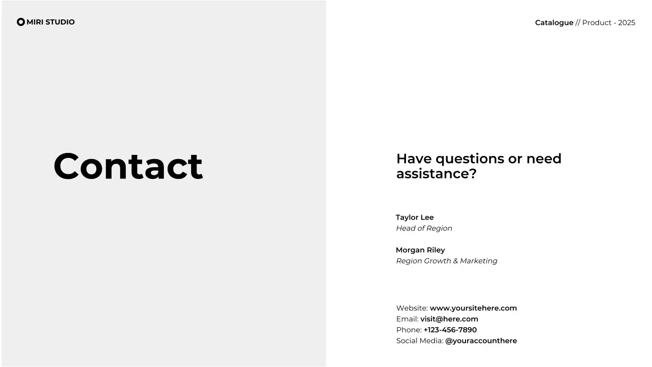 White Minimal Product Catalogue Presentation