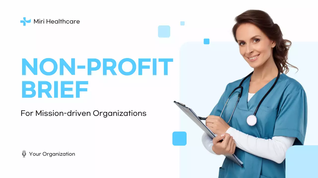 Blue Professional Healthcare Non-Profit Proposal Presentation