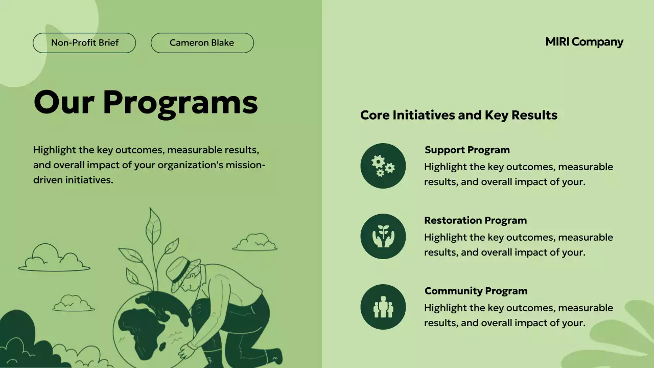 Green Minimal Non-Profit Proposal Presentation