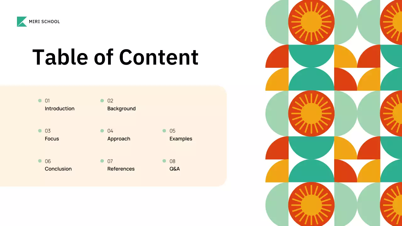 Presentasi Pengantar Akademik Geometris Berwarna-warni