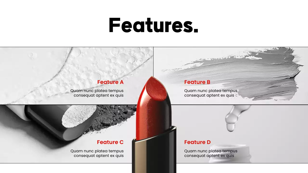 Red Modern Beauty Product Catalog Presentation