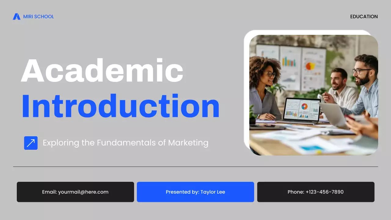 Grey Modern Marketing Academic Lecture Presentation