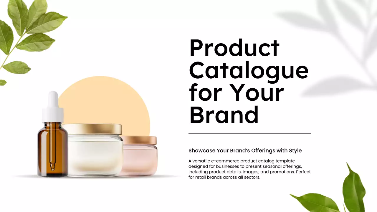 Beige Minimal Skincare Product Catalog Presentation