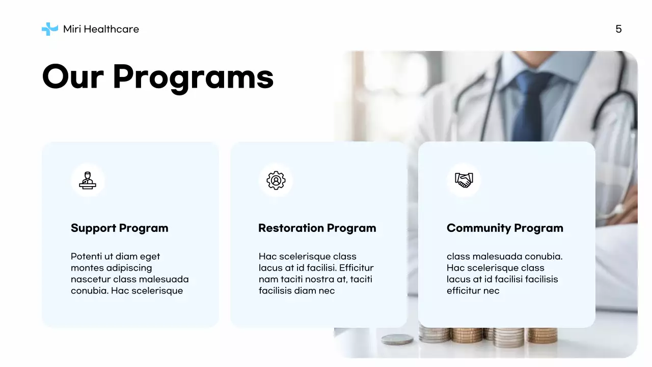 Blue Professional Healthcare Non-Profit Proposal Presentation