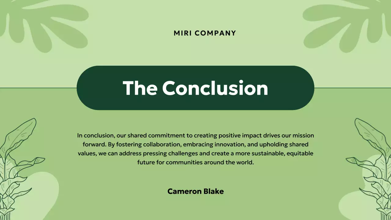 Green Minimal Non-Profit Proposal Presentation