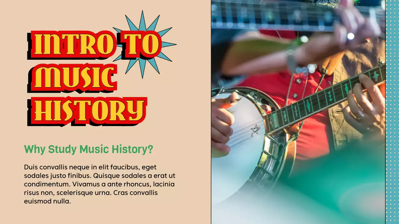 Red Retro Music History Presentation