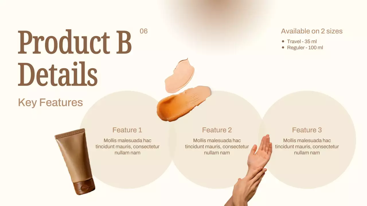 Beige Elegant Skincare Product Catalog Presentation