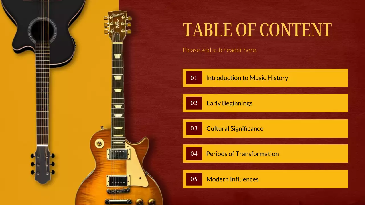 Red Classic Music History Presentation