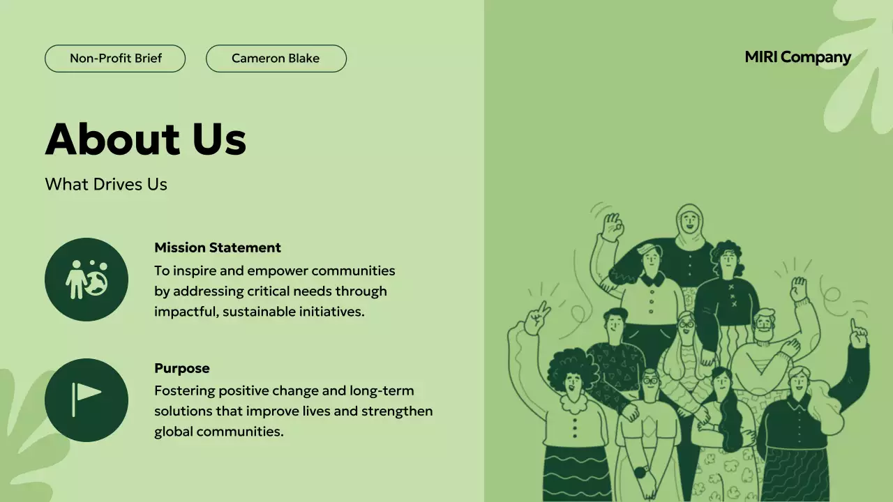 Green Minimal Non-Profit Proposal Presentation