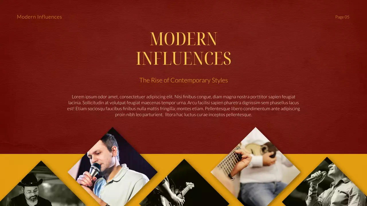 Red Classic Music History Presentation