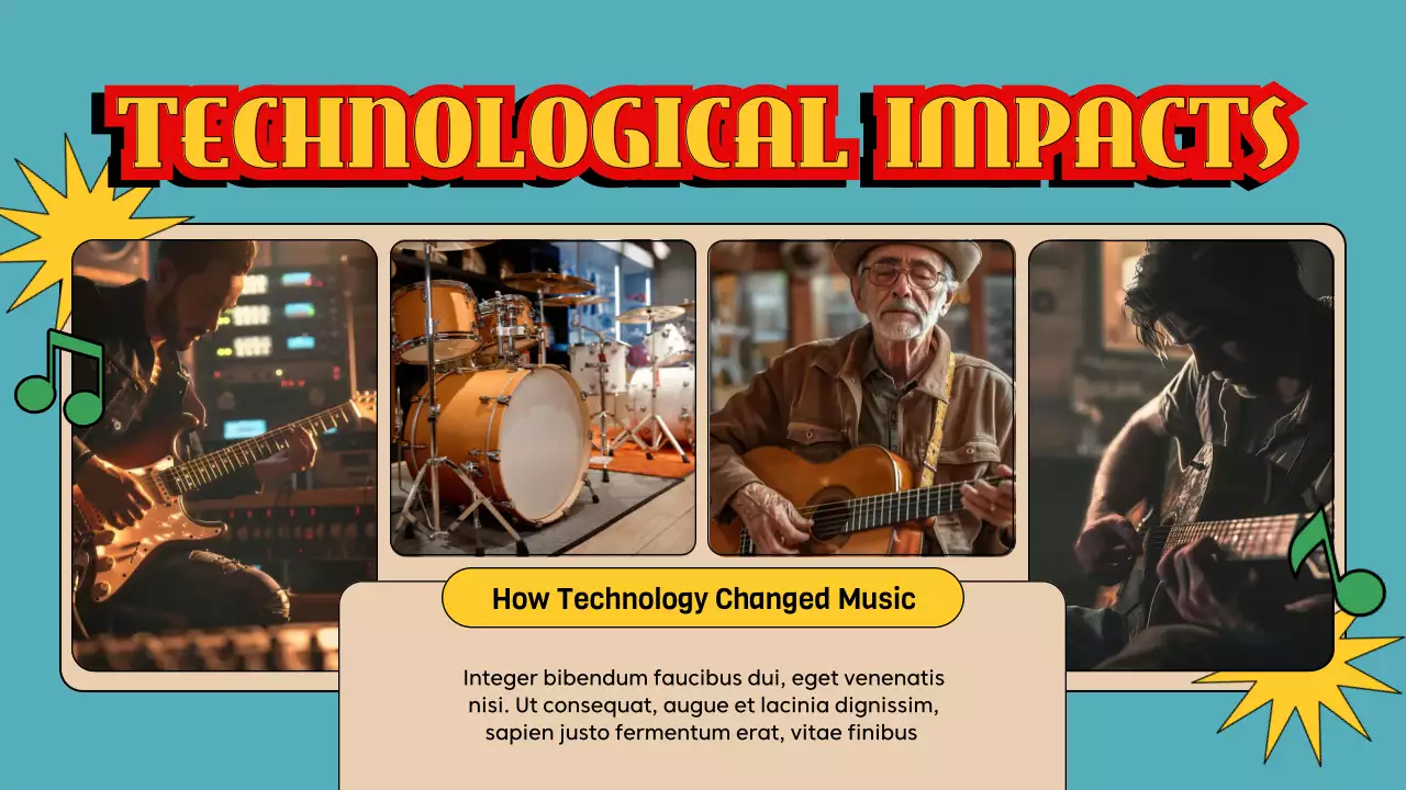 Red Retro Music History Presentation