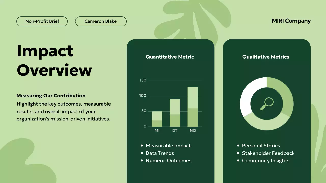 Green Minimal Non-Profit Proposal Presentation