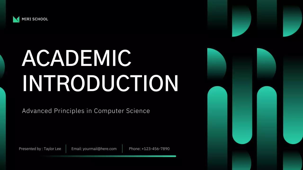 Black Modern Computer Science Lecture Presentation