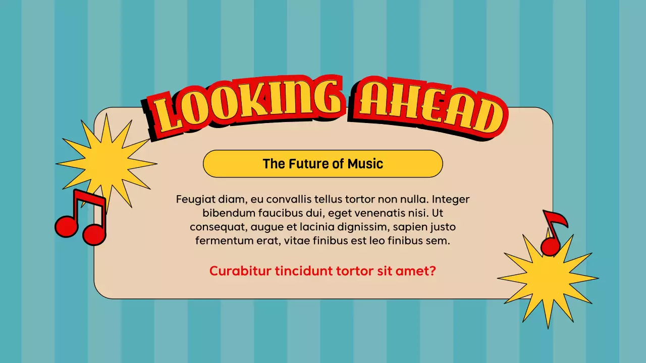 Red Retro Music History Presentation