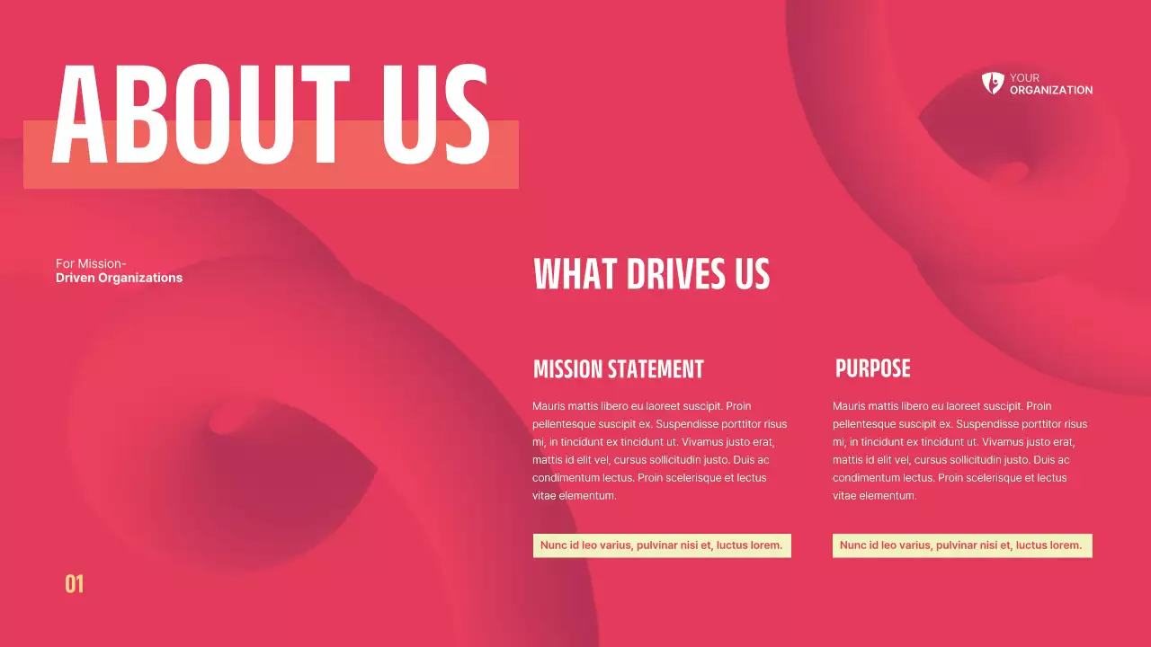 Red Modern Non-Profit Announcement Presentation