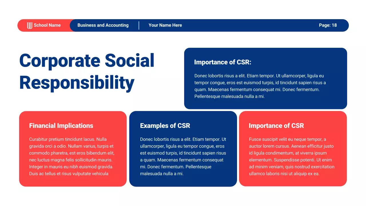 Blue Modern Business Academic Lecture Presentation