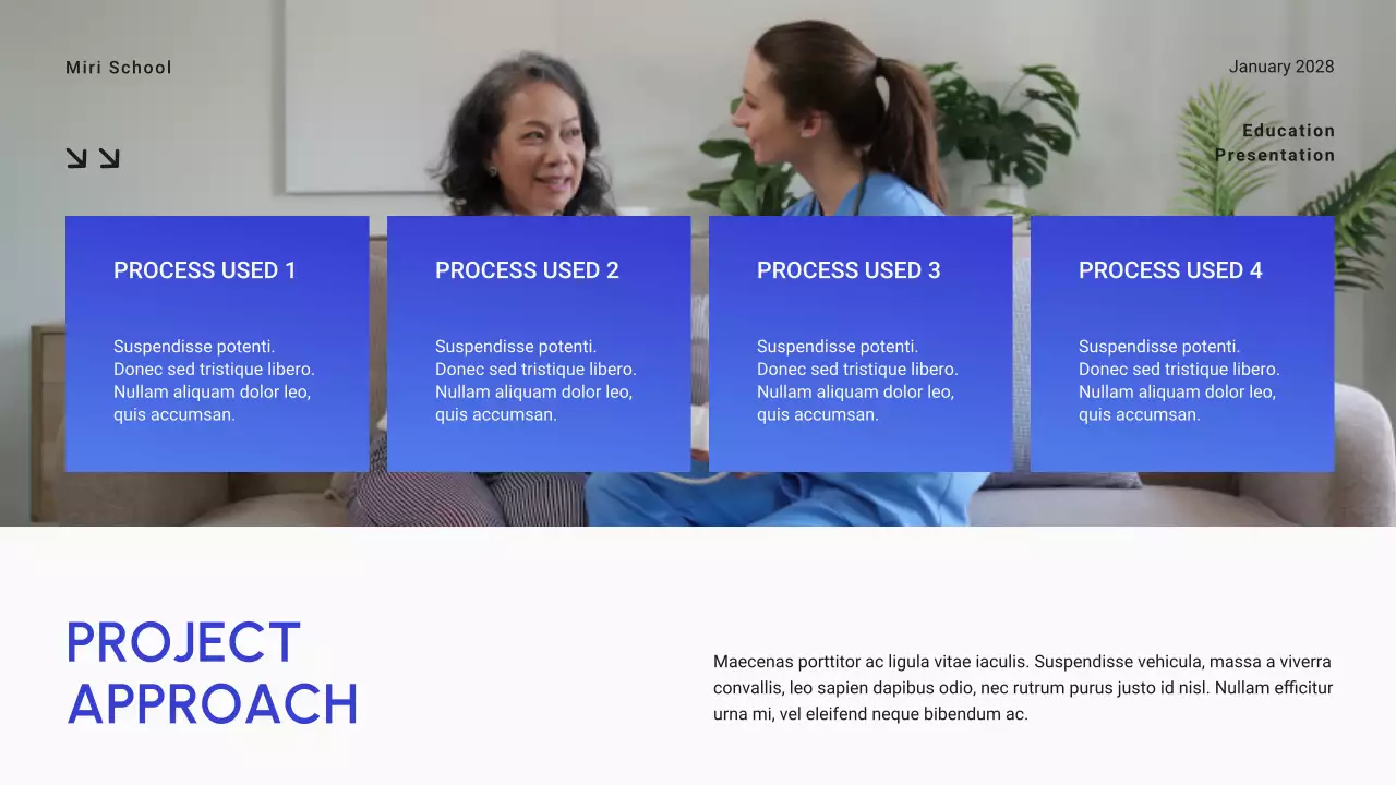 Bài thuyết trình giới thiệu học thuật hiện đại màu xanh