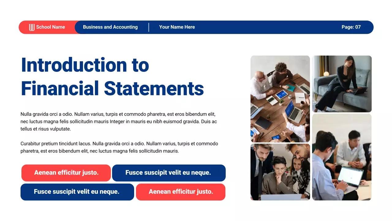 Blue Modern Business Academic Lecture Presentation