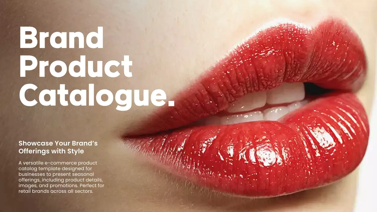 Red Modern Beauty Product Catalog Presentation