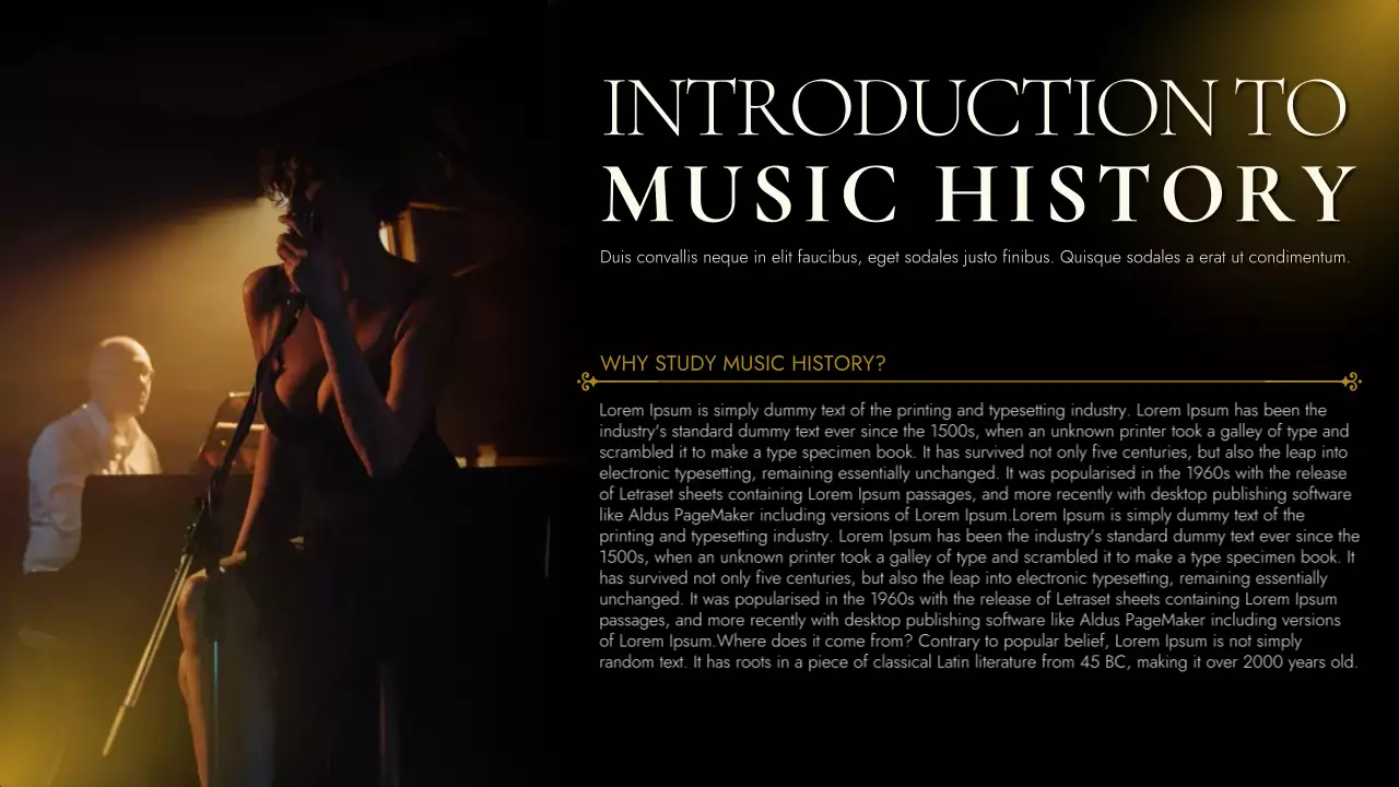 Black Vintage Music History Presentation