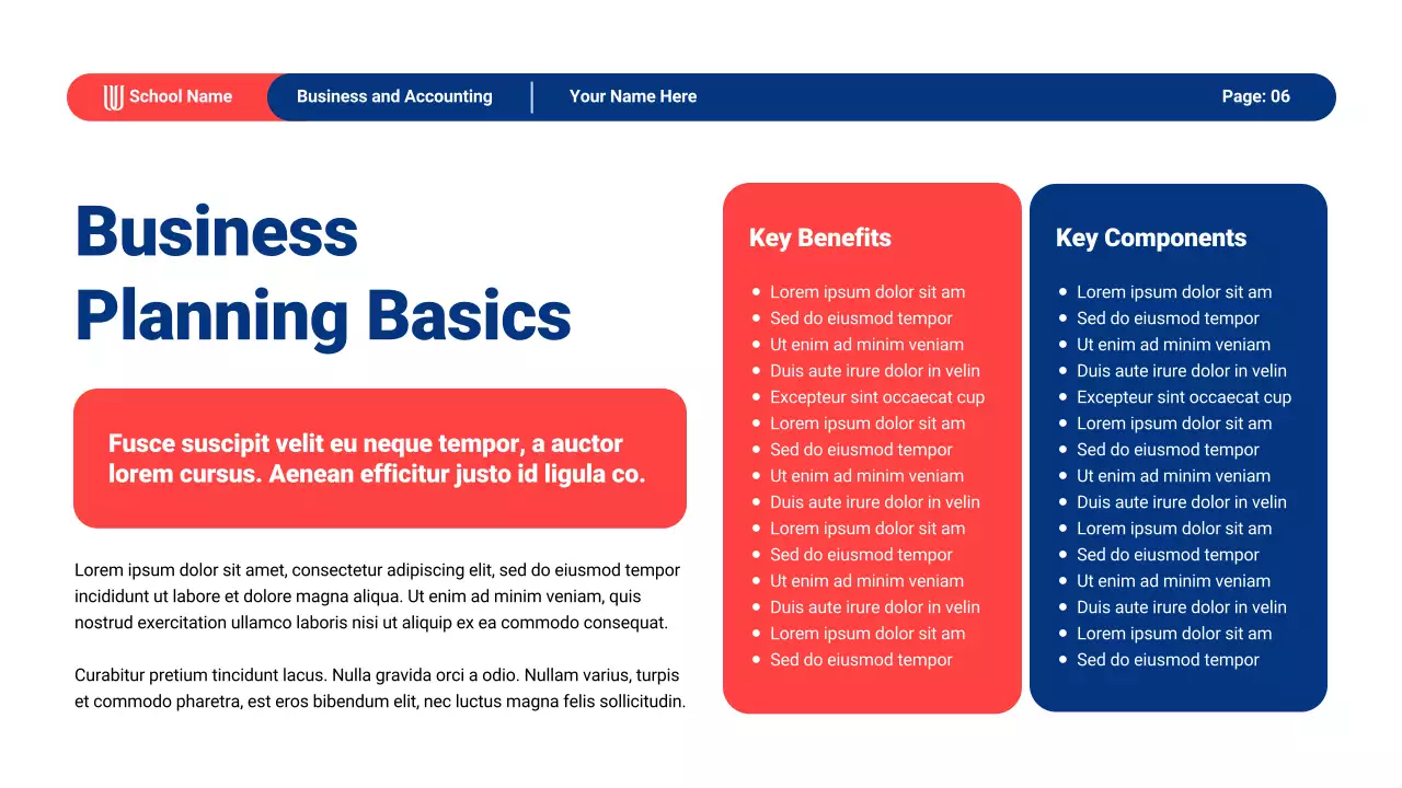 Blue Modern Business Academic Lecture Presentation