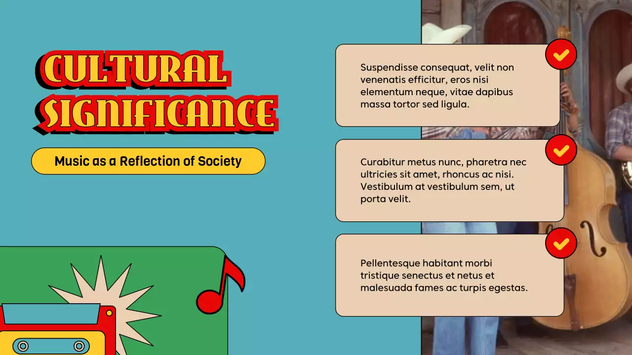 Red Retro Music History Presentation