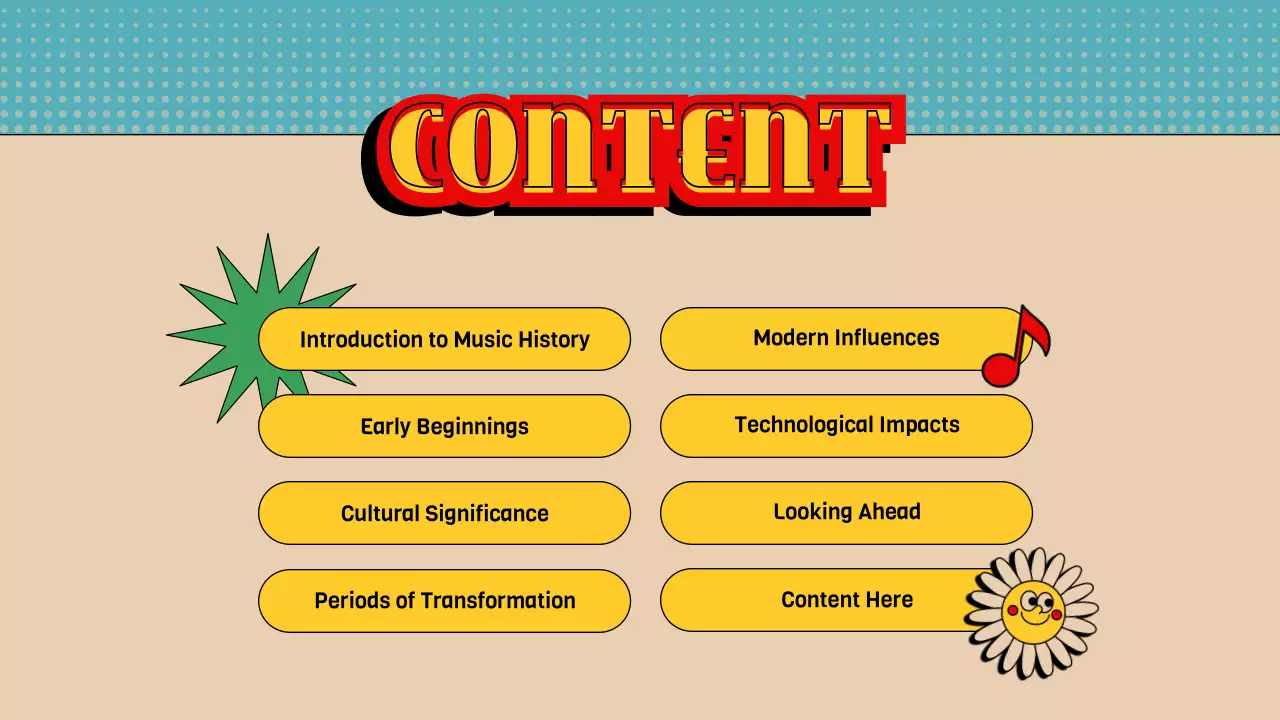 Red Retro Music History Presentation