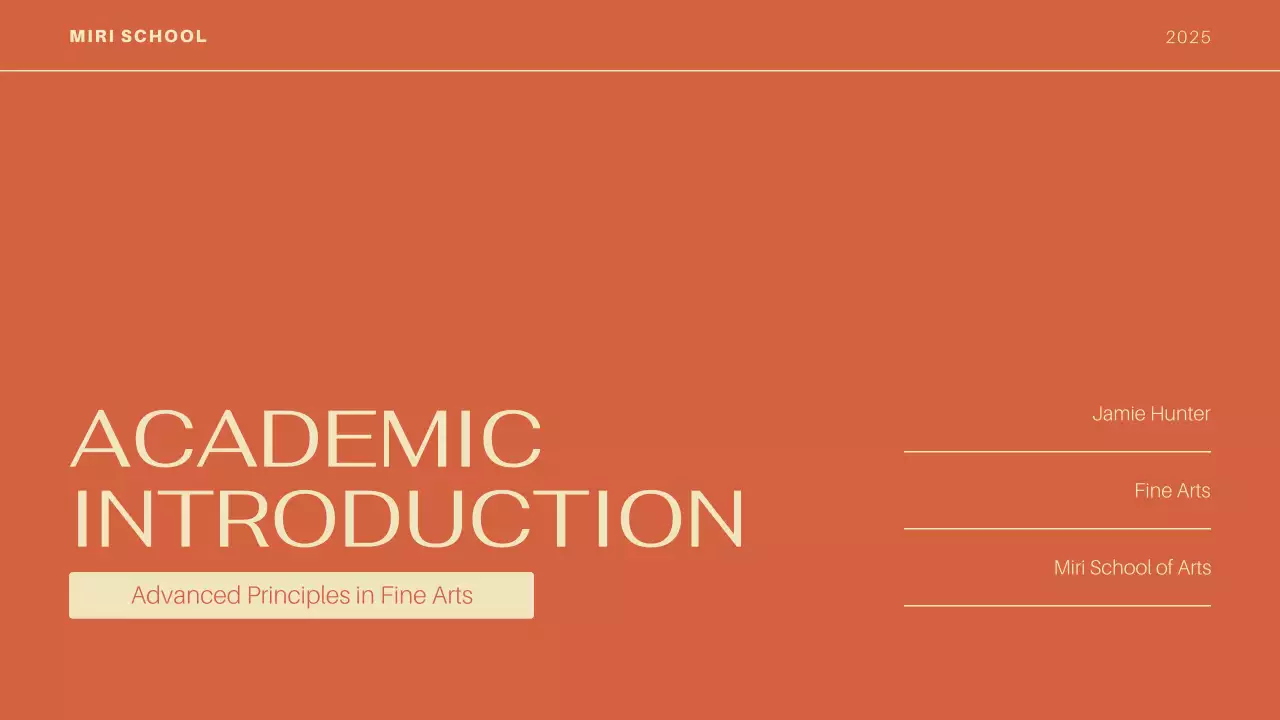 Orange Modern Academic Introduction Presentation