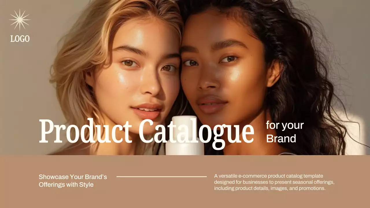 Beige Elegant Skincare Product Catalog Presentation