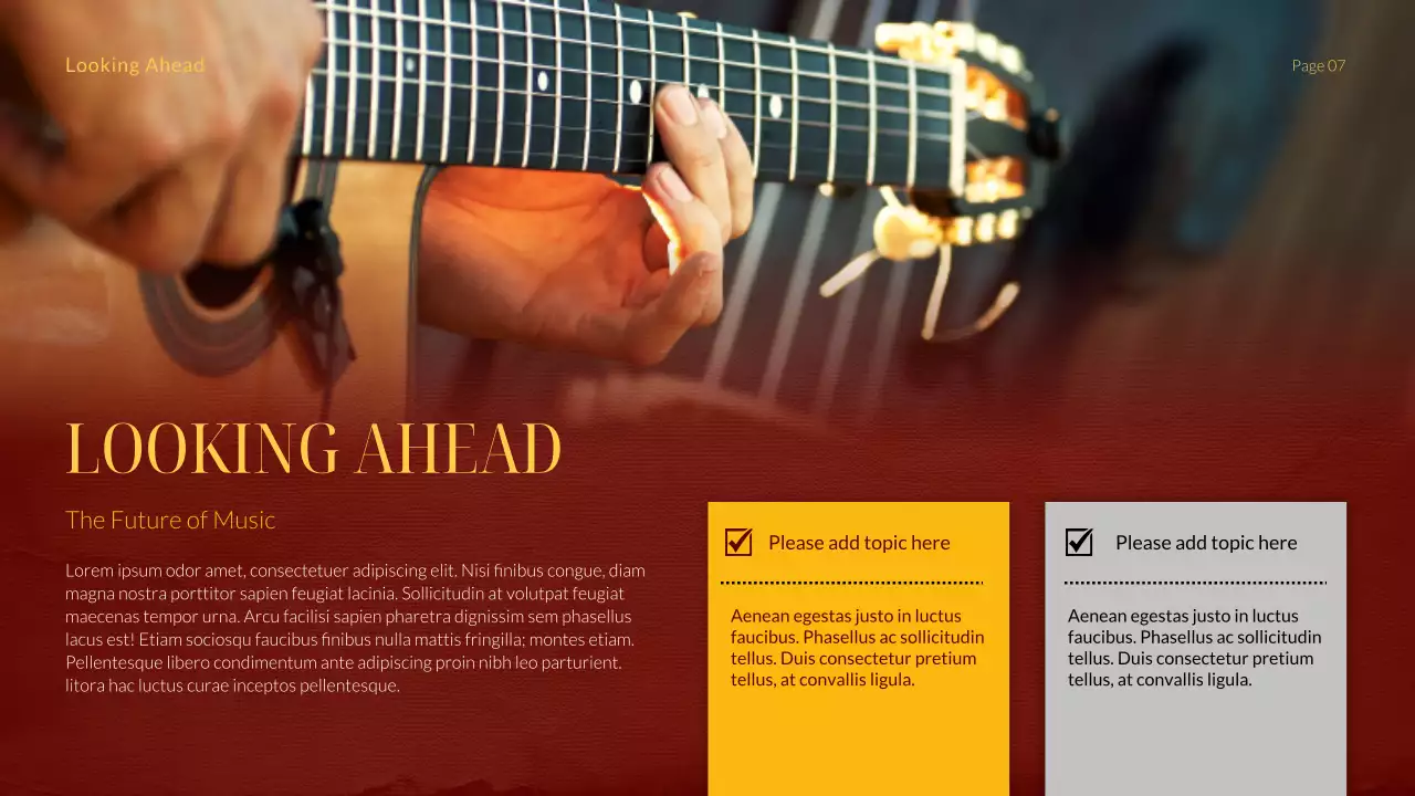 Red Classic Music History Presentation