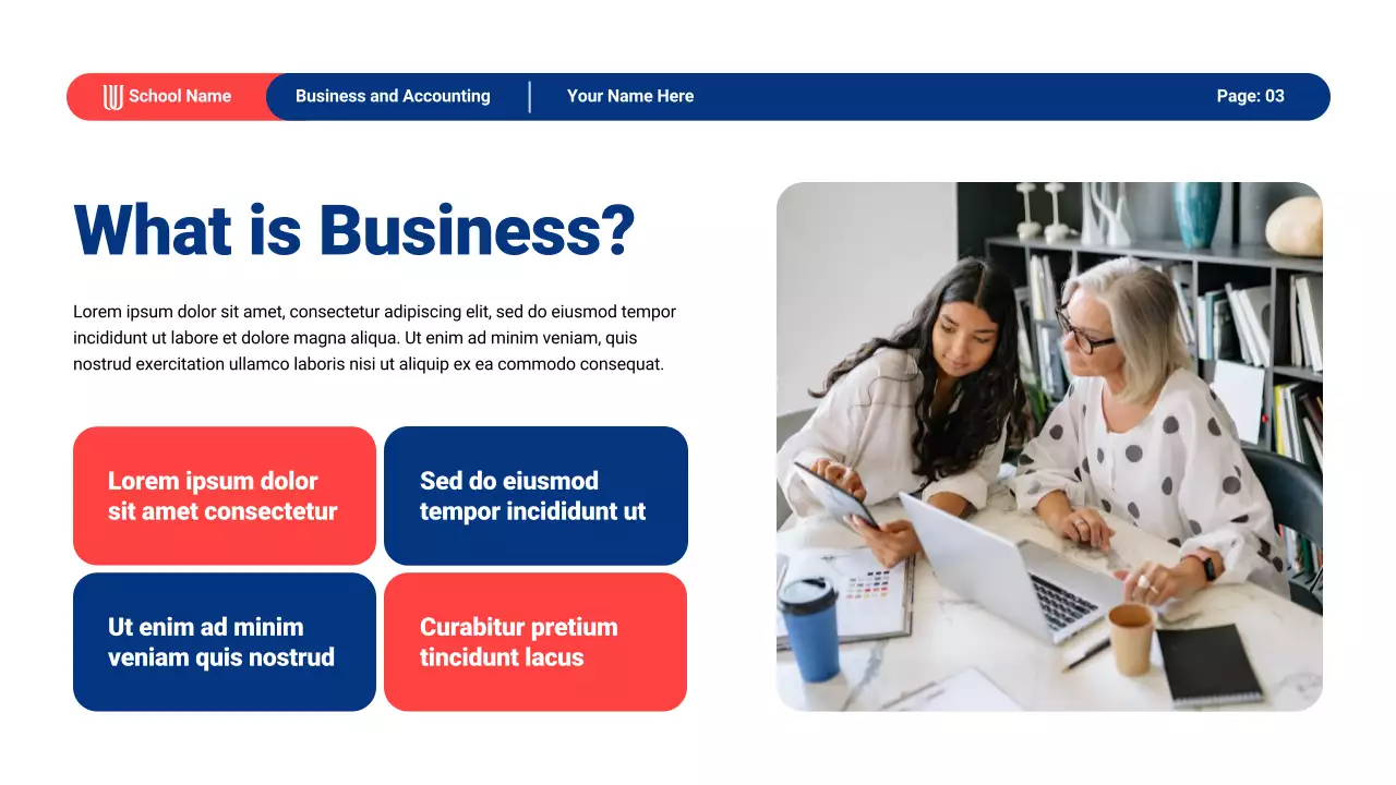 Blue Modern Business Academic Lecture Presentation