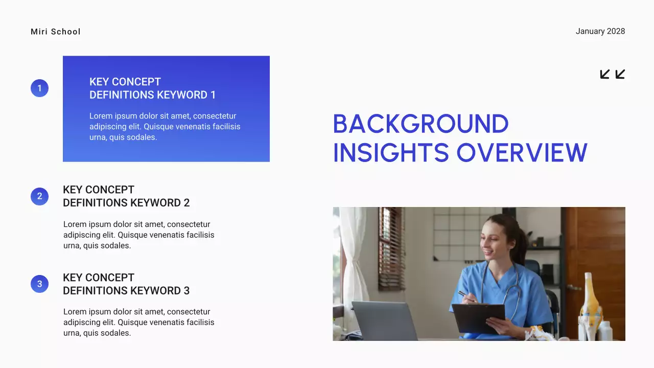 Bài thuyết trình giới thiệu học thuật hiện đại màu xanh