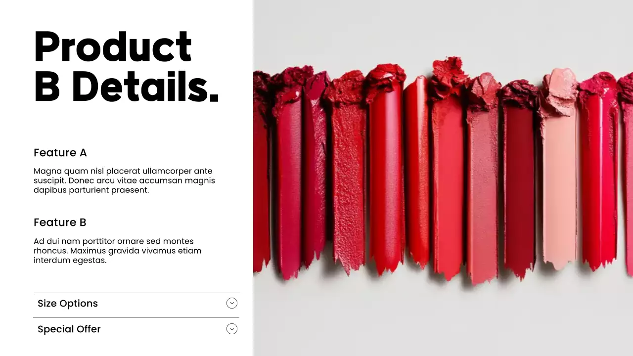 Red Modern Beauty Product Catalog Presentation