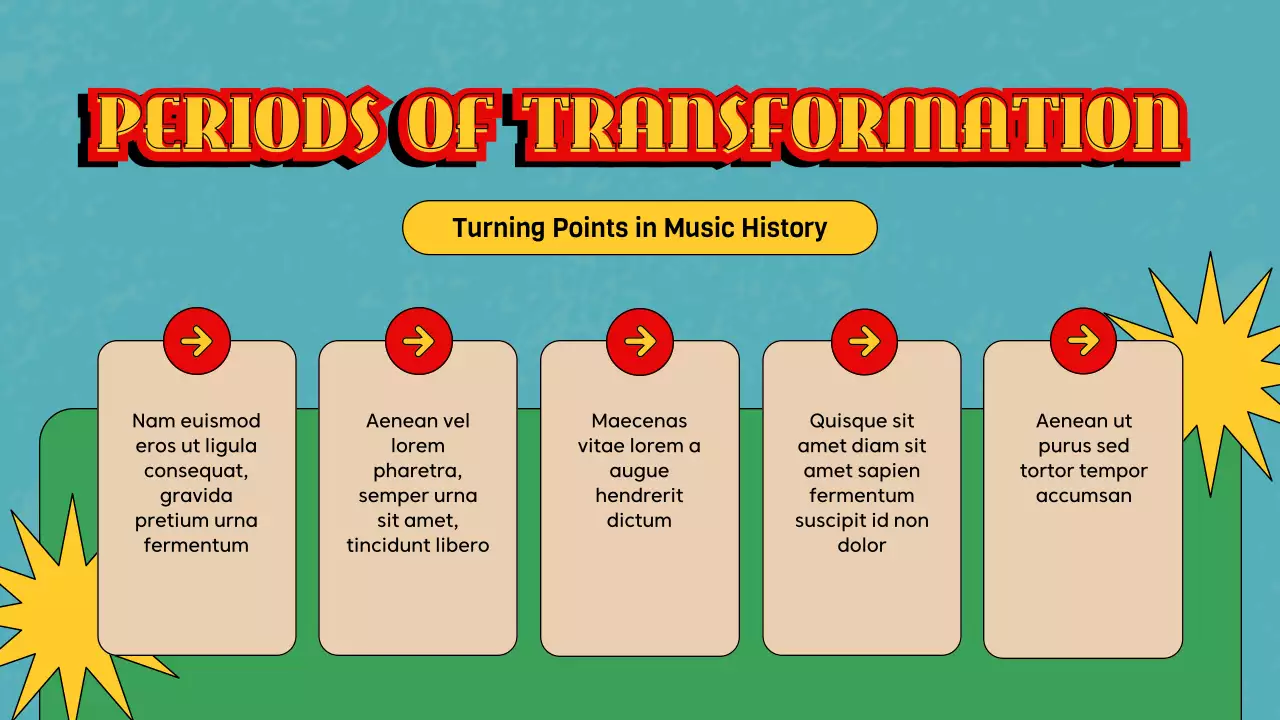 Red Retro Music History Presentation