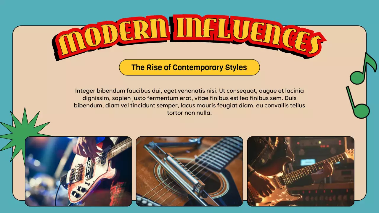 Red Retro Music History Presentation