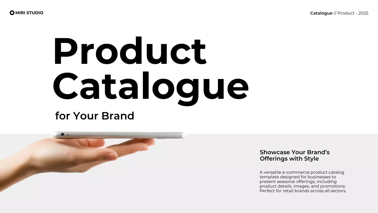 White Minimal Product Catalogue Presentation
