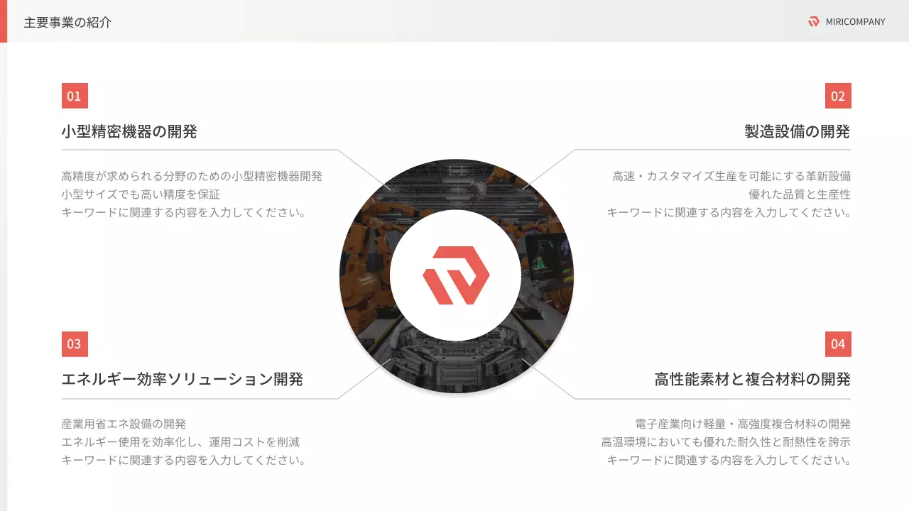 白 モダン 会社案内 資料 プレゼンテーション