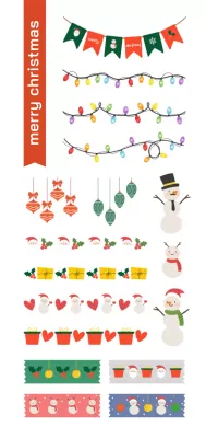 빨강 아기자기한 크리스마스 손그림