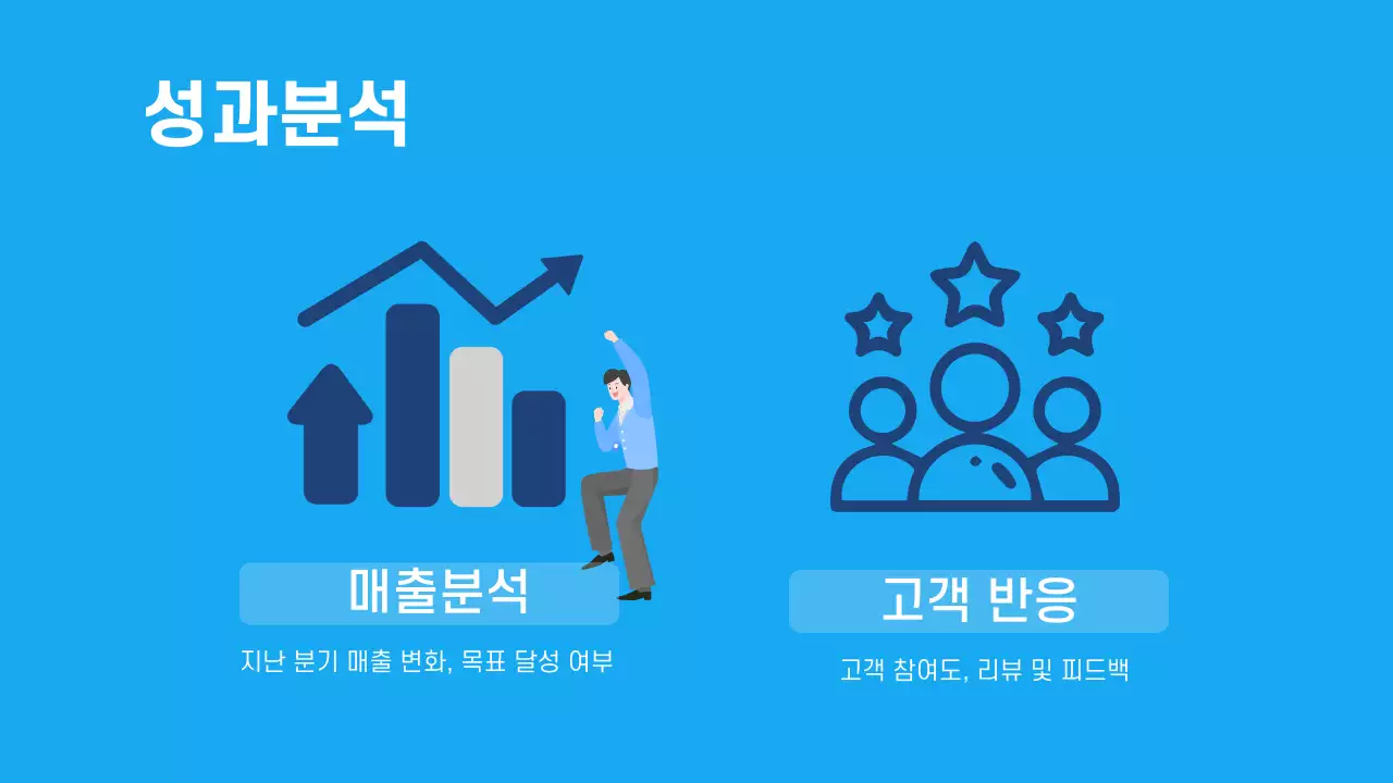 파랑과 화이트의 깔끔하고 보기 쉬운 보고서
