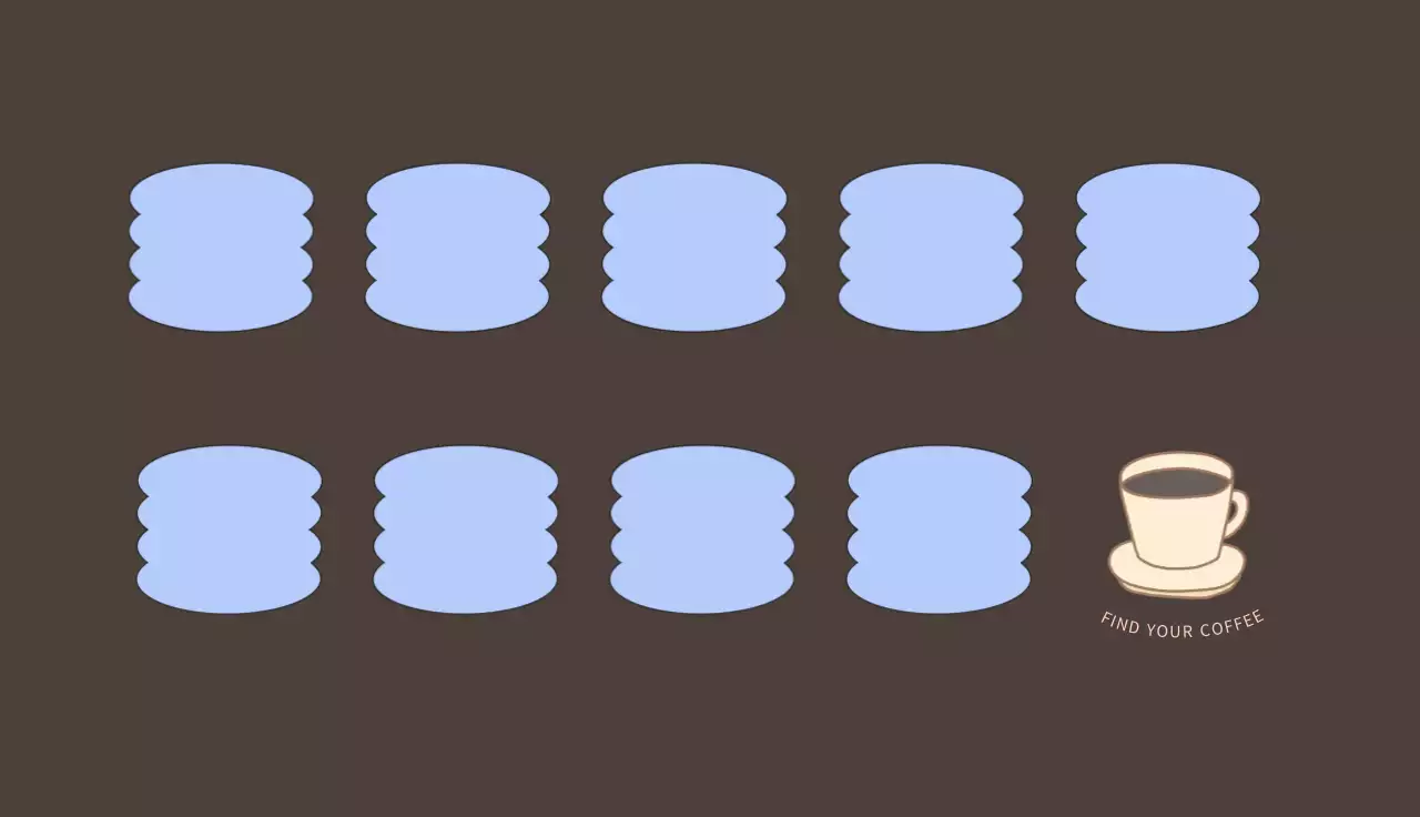 갈색 빈티지 카페 커피 쿠폰