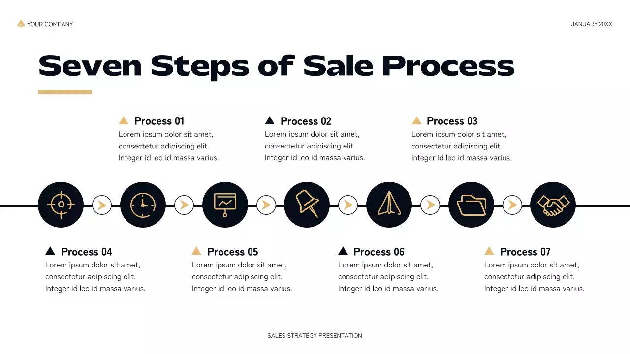 Black Modern Sales Strategy Presentation